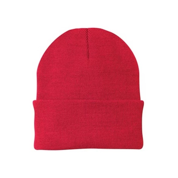 NWOT Red Cuffed Beanie - Picture 1 of 1